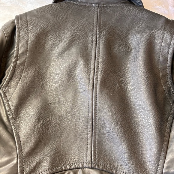 Blank NYC Leather Jacket Coat Grey Size L - Picture 6 of 11
